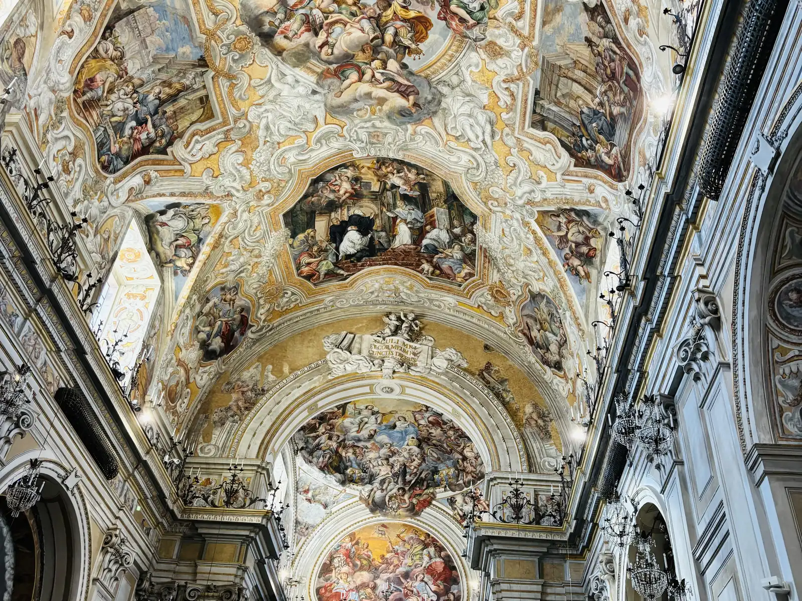 Benedictine church interior in Sicily