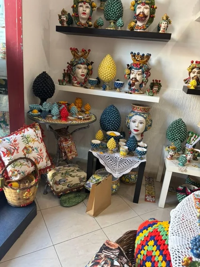 Caltagirone ceramics and town detail