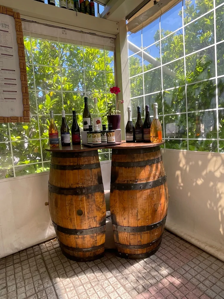 Wine barrels in Sicily