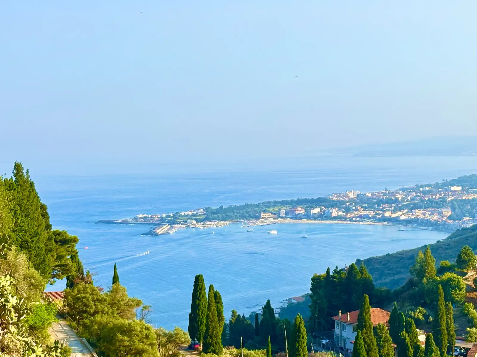 Giardini Naxos coastline in Sicily