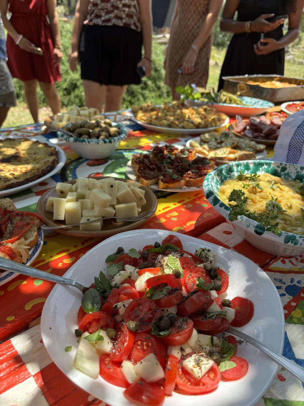 Shared Sicilian cooking-class lunch